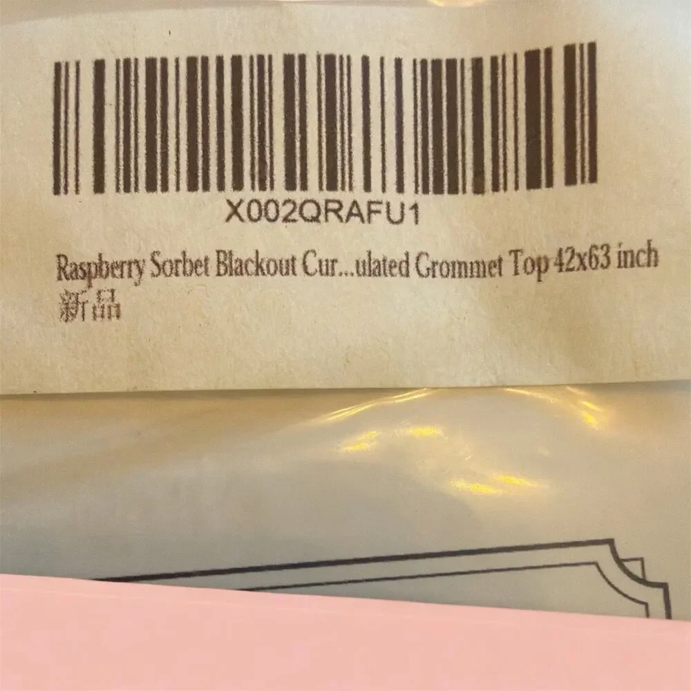 DUALIFE Raspberry Sorbet Blackout Grommet Curtain Panel 42x63 Pink Polyester